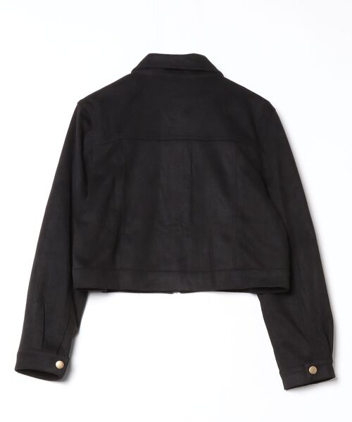 FREE STYLISTS(フリー スタイリスト)の「YUGA_YGMC Suede stand-neck jacket(ブルゾン・レディース・ブラック/キャメル/ブラウン/オフホワイト・FREE)」の5枚目の写真