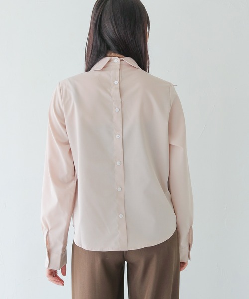 HER CLOSET(ハークローゼット)の「【HER CLOSET】25AW新作 フリルシャツブラウス FRILL SHIRT BLOUSE(シャツ/ブラウス・レディース・ブラック/アイボリー/ライトベージュ・MEDIUM)」の22枚目の写真