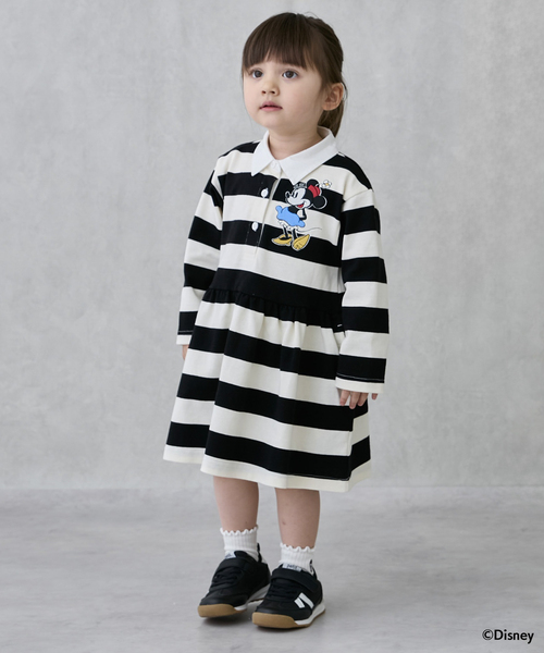 petit main（プティマイン）の「【Disney】【リンク】ラガー長袖ワンピース（ワンピース・キッズ・ラベンダー/ブラック・120cm/110cm/100cm/90cm/80ｃｍ/130cm）」の2枚目の写真