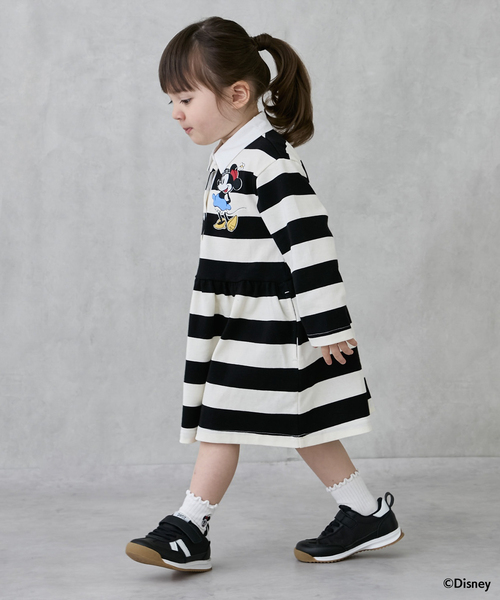 petit main（プティマイン）の「【Disney】【リンク】ラガー長袖ワンピース（ワンピース・キッズ・ラベンダー/ブラック・120cm/110cm/100cm/90cm/80ｃｍ/130cm）」の3枚目の写真