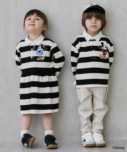 petit main（プティマイン）の「【Disney】【リンク】ラガー長袖ワンピース（ワンピース・キッズ・ラベンダー/ブラック・120cm/110cm/100cm/90cm/80ｃｍ/130cm）」の4枚目の写真