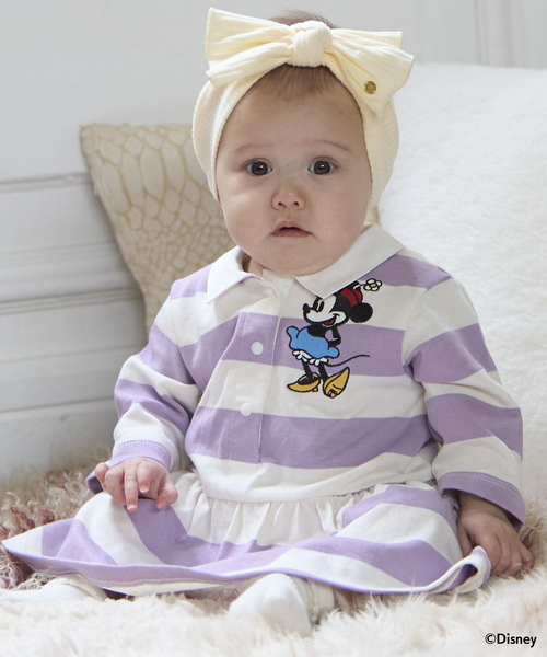 petit main（プティマイン）の「【Disney】【リンク】ラガー長袖ワンピース（ワンピース・キッズ・ラベンダー/ブラック・120cm/110cm/100cm/90cm/80ｃｍ/130cm）」の5枚目の写真