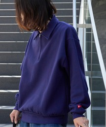Healthknit（ヘルスニット）の「Healthknit/ヘルスニット Classic Sweat Collared Half Zip スタンダードウェイト ハーフジップスウェット（スウェット・レディース）」
