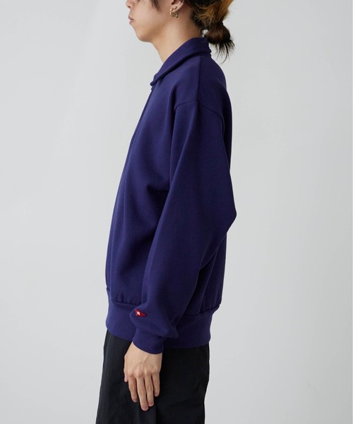 Healthknit(ヘルスニット)の「Healthknit/ヘルスニット Classic Sweat Collared Half Zip スタンダードウェイト ハーフジップスウェット(スウェット・メンズ・ブラック/グレー/ネイビー・L/XL/M)」の9枚目の写真