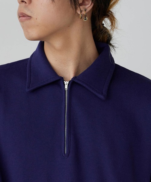 Healthknit(ヘルスニット)の「Healthknit/ヘルスニット Classic Sweat Collared Half Zip スタンダードウェイト ハーフジップスウェット(スウェット・メンズ・ブラック/グレー/ネイビー・L/XL/M)」の11枚目の写真
