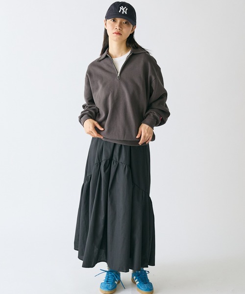Healthknit(ヘルスニット)の「Healthknit/ヘルスニット Classic Sweat Collared Half Zip スタンダードウェイト ハーフジップスウェット(スウェット・メンズ・ブラック/グレー/ネイビー・L/XL/M)」の22枚目の写真