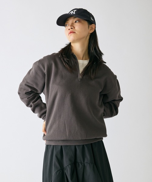 Healthknit(ヘルスニット)の「Healthknit/ヘルスニット Classic Sweat Collared Half Zip スタンダードウェイト ハーフジップスウェット(スウェット・メンズ・ブラック/グレー/ネイビー・L/XL/M)」の15枚目の写真