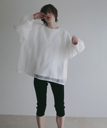 MANOF | SHEER LAYERED CUT TOPS(スウェット)