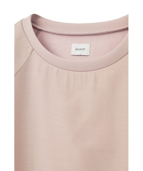 MANOF(マノフ)の「SHEER LAYERED CUT TOPS(スウェット・レディース・ブラック/ホワイト/ピンク・F)」の4枚目の写真