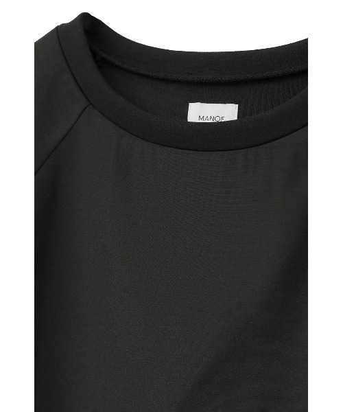 MANOF 　LAYERED SLEEVE CUT TOPS　ブラック セール】SHEER LAYERED CUT TOPS（スウェット）｜MANOF（マノフ）の