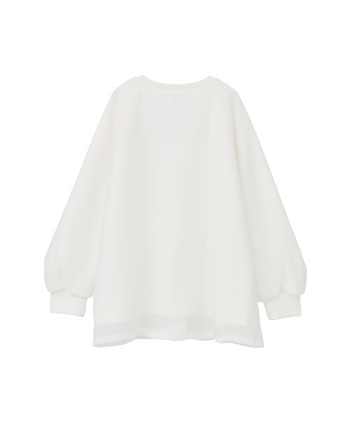 MANOF(マノフ)の「SHEER LAYERED CUT TOPS(スウェット・レディース・ブラック/ホワイト/ピンク・F)」の17枚目の写真