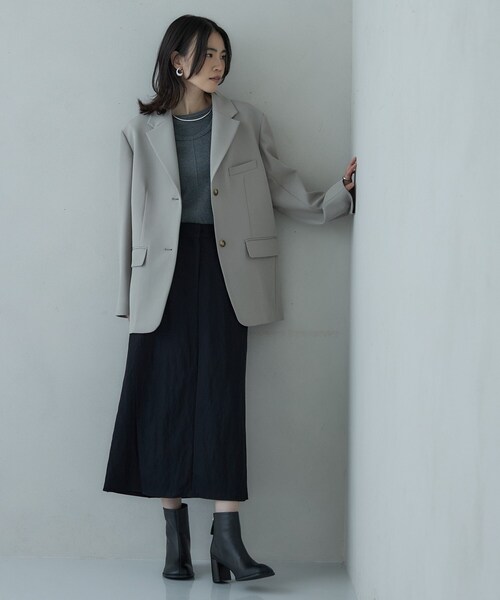 GALLEST（ギャレスト）の「タンクレイヤーフライスカットソー（Tシャツ/カットソー・レディース・ブラック/チャコールグレー/オフホワイト・38）」の10枚目の写真