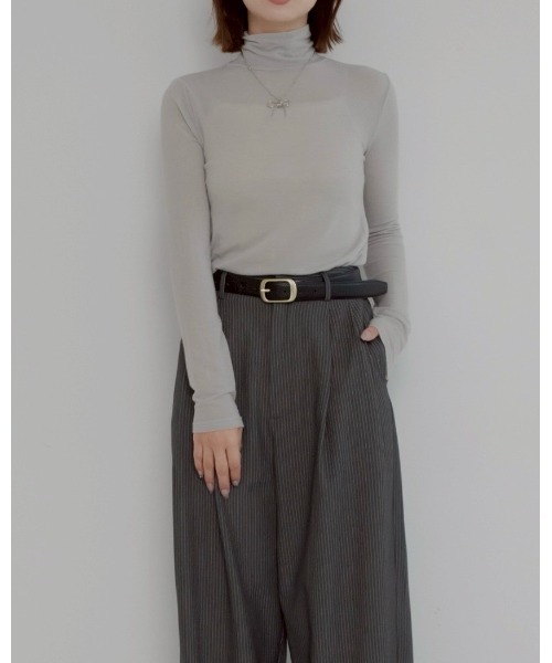 JUMELLE（ジュメロ）の「テンセルウールタートル（ニット/セーター・レディース・グレー・MEDIUM）」の2枚目の写真