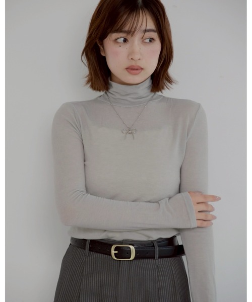 JUMELLE（ジュメロ）の「テンセルウールタートル（ニット/セーター・レディース・グレー・MEDIUM）」の3枚目の写真