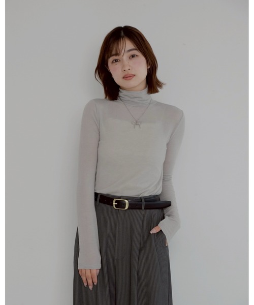 JUMELLE（ジュメロ）の「テンセルウールタートル（ニット/セーター・レディース・グレー・MEDIUM）」の7枚目の写真