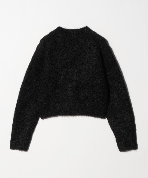 セール】ウールブレンド ブークレ クルーネックカーディガン