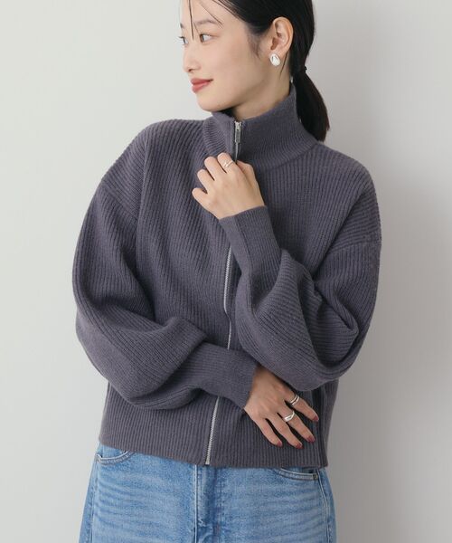 ＜H＞ハイネック カーディガン　DK.gray セール】ZIPハイネックカーディガン（カーディガン/ボレロ）｜AMERICAN