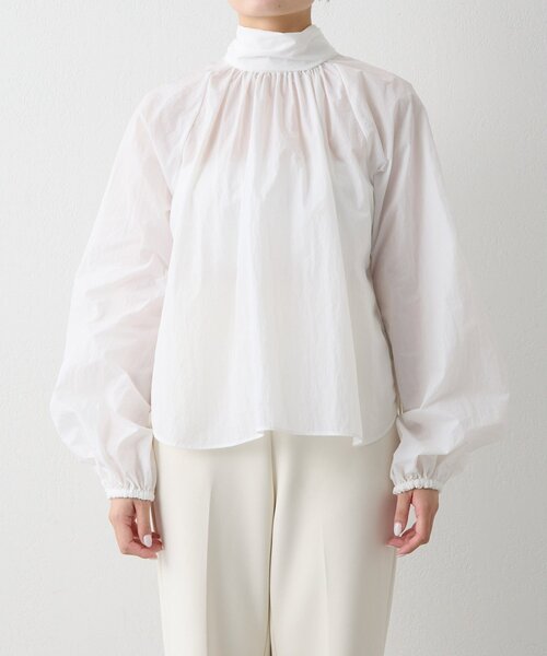 Whim Gazette（ウィムガゼット）の「ギャザーボウタイブラウス（シャツ/ブラウス・レディース・ホワイト/ブラック・FREE）」の20枚目の写真