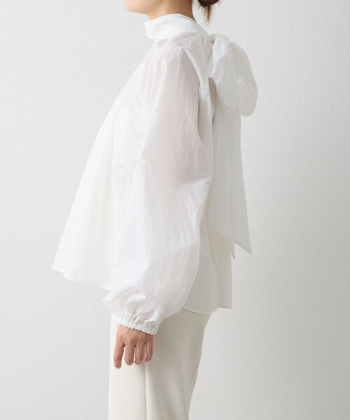 ウィムガゼット　ボウタイ　ブラウス　ホワイトシャツ 長袖 ウィムガゼット ボウタイ ブラウス ホワイトシャツ 長袖 ウィム
