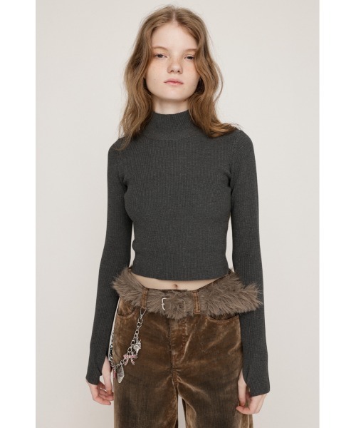 SLY(スライ)の「【2サイズ展開】BASIC HG RIB H/N TOPS ベーシック ハイゲージ リブ ハイネック トップス 秋服 冬服(ニット/セーター・レディース・アイボリー/ブラック/杢グレー/レッド・1/2)」の15枚目の写真