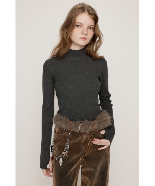 SLY(スライ)の「【2サイズ展開】BASIC HG RIB H/N TOPS ベーシック ハイゲージ リブ ハイネック トップス 秋服 冬服(ニット/セーター・レディース・アイボリー/ブラック/杢グレー/レッド・1/2)」の16枚目の写真