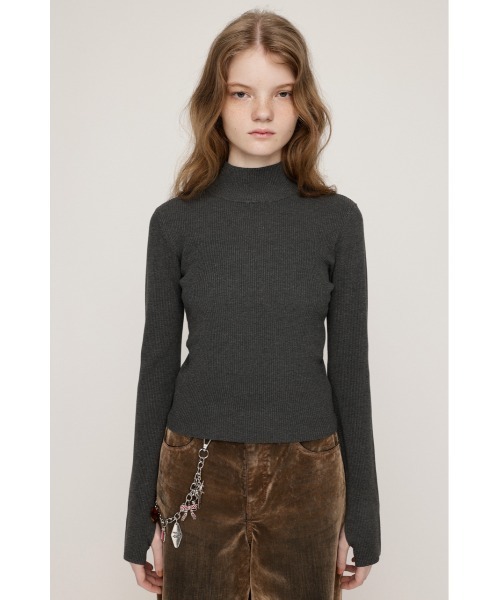 SLY(スライ)の「【2サイズ展開】BASIC HG RIB H/N TOPS ベーシック ハイゲージ リブ ハイネック トップス 秋服 冬服(ニット/セーター・レディース・アイボリー/ブラック/杢グレー/レッド・1/2)」の18枚目の写真