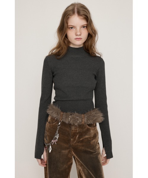 SLY(スライ)の「【2サイズ展開】BASIC HG RIB H/N TOPS ベーシック ハイゲージ リブ ハイネック トップス 秋服 冬服(ニット/セーター・レディース・アイボリー/ブラック/杢グレー/レッド・1/2)」の11枚目の写真