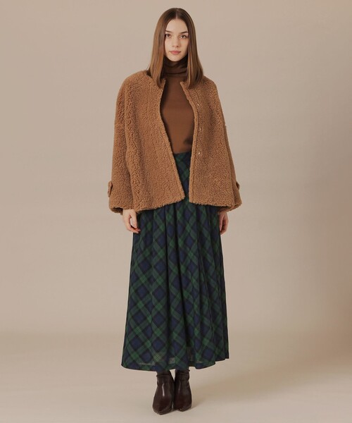 MACKINTOSH LONDON（マッキントッシュ ロンドン）の「【婦人画報11月号掲載】シアーウールチェックスカート（スカート・レディース・レッド/ネイビー・38/36）」の10枚目の写真