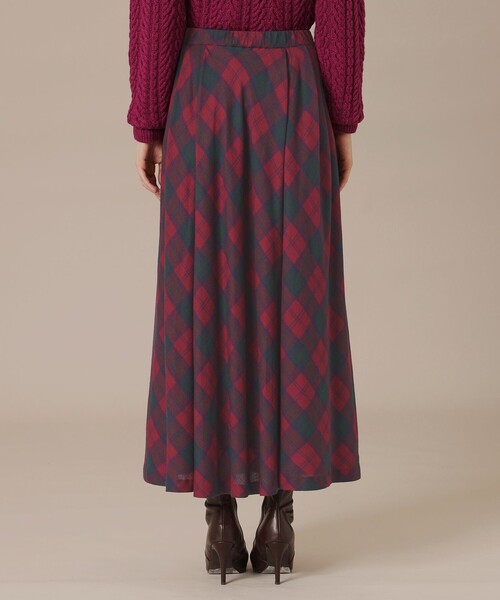 MACKINTOSH LONDON（マッキントッシュ ロンドン）の「【婦人画報11月号掲載】シアーウールチェックスカート（スカート・レディース・レッド/ネイビー・38/36）」の7枚目の写真
