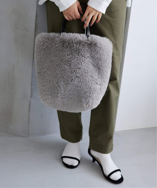 JOURNAL STANDARD relume（ジャーナルスタンダード　レリューム）の「《追加》RELUMEファーバッグ（ハンドバッグ・レディース・ネイビー/ベージュ/チャコールグレー・FREE）」の10枚目の写真