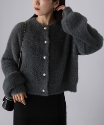 Riberry | 金ボタンシャギーニットカーディガン(カーディガン/ボレロ)