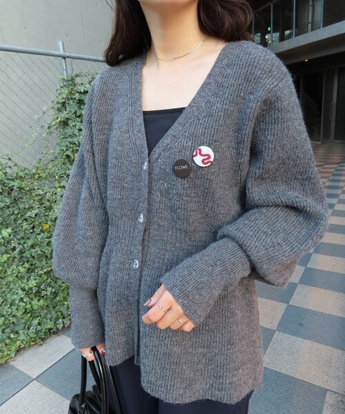 Kastane(カスタネ)の「【新色追加/5色展開】ペプラムネップニットカーディガン(ニット/セーター・レディース・チャコールグレー/ブルー/アイボリー/レッド/サックスブルー・FREE)」の12枚目の写真