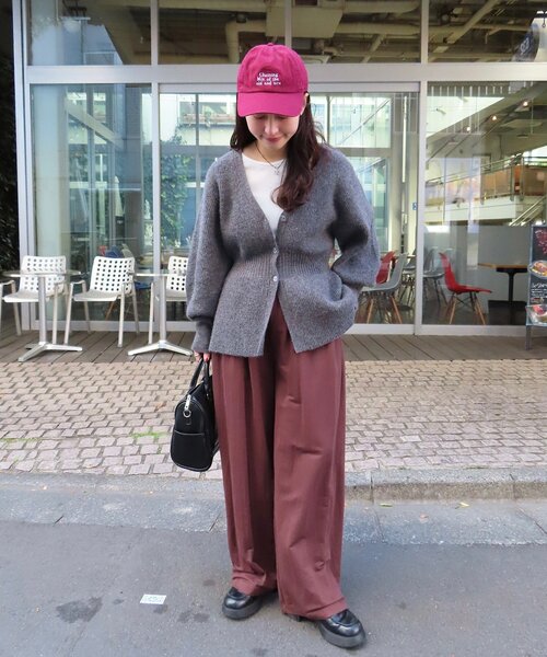 Kastane(カスタネ)の「【新色追加/5色展開】ペプラムネップニットカーディガン(ニット/セーター・レディース・チャコールグレー/ブルー/アイボリー/レッド/サックスブルー・FREE)」の13枚目の写真