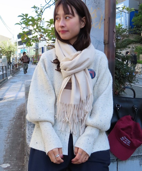 Kastane(カスタネ)の「【新色追加/5色展開】ペプラムネップニットカーディガン(ニット/セーター・レディース・チャコールグレー/ブルー/アイボリー/レッド/サックスブルー・FREE)」の2枚目の写真