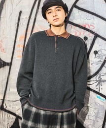 niko and... | ラインニットポロ(ニット/セーター)