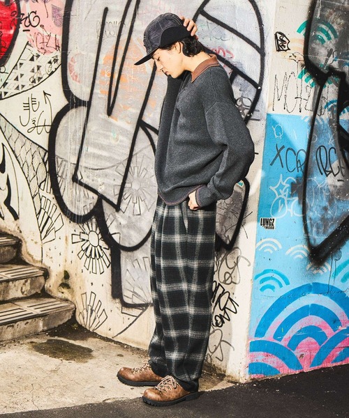 niko and...（ニコアンド）の「ラインニットポロ（ニット/セーター・メンズ・チャコール/ブラウン/グリーン/アイボリー・MEDIUM/LARGE）」の6枚目の写真