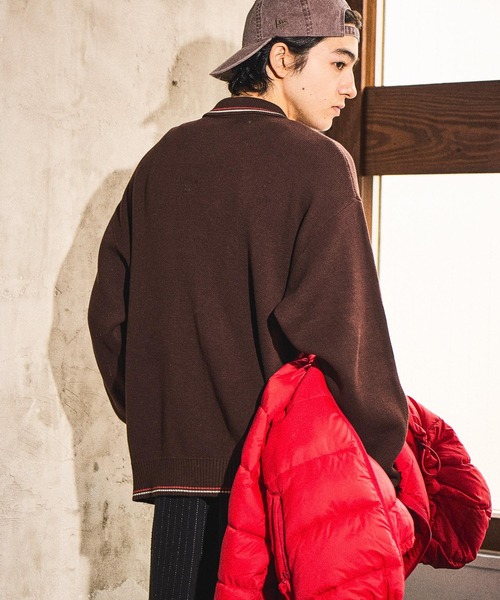 niko and...（ニコアンド）の「ラインニットポロ（ニット/セーター・メンズ・チャコール/ブラウン/グリーン/アイボリー・MEDIUM/LARGE）」の13枚目の写真