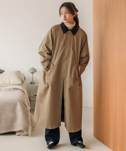 セール】【original】3WAYケープ付ロングコート / ステンカラー