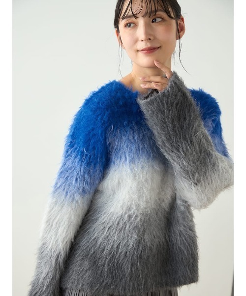 HARUYAMA(ハルヤマ)の「【WEB限定】グラデーションプルオーバー FURRY(ニット/セーター・レディース・ピンク/ブルー・F)」の2枚目の写真