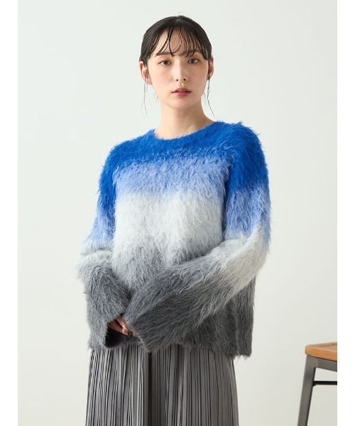 HARUYAMA(ハルヤマ)の「【WEB限定】グラデーションプルオーバー FURRY(ニット/セーター・レディース・ピンク/ブルー・F)」の3枚目の写真