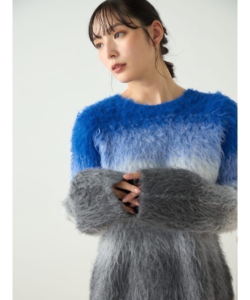 HARUYAMA(ハルヤマ)の「【WEB限定】グラデーションプルオーバー FURRY(ニット/セーター・レディース・ピンク/ブルー・F)」の4枚目の写真