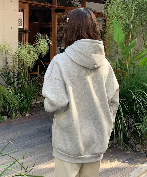 Teem Store(チームストア)の「【裏起毛】英字刺繍ビッグシルエットパーカー(パーカー・レディース・オートミール/ネイビー/グレー・F)」の19枚目の写真