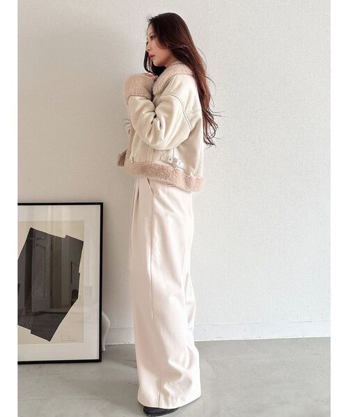 MERCURYDUO（マーキュリーデュオ）の「ボリュームスリーブドッキングロンパース（ワンピース・レディース・アイボリー/ブラック・SMALL/MEDIUM）」の17枚目の写真