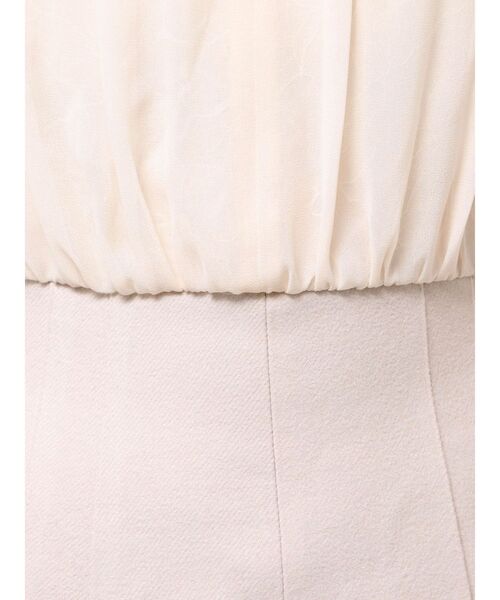 MERCURYDUO（マーキュリーデュオ）の「ボリュームスリーブドッキングロンパース（ワンピース・レディース・アイボリー/ブラック・SMALL/MEDIUM）」の5枚目の写真