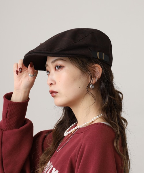 Fabulous（ファビュラス）の「サイドベルトチェックハンチング（ハンチング/ベレー帽・メンズ・ブラウン/ブラック/ブルー系/ブラック系・FREE）」の17枚目の写真