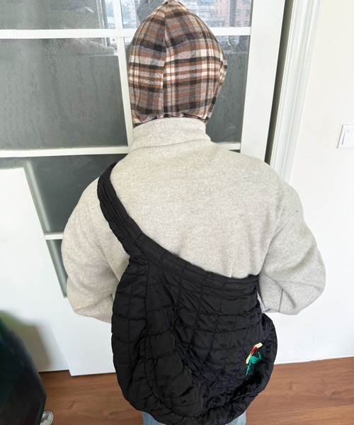 NOWLE（ノウル）の「【NOWLE】チェック柄フード付き スタンドカラー フェイクレイヤード ブルゾン（ブルゾン・メンズ・アッシュ/ブラウン・MEDIUM/LARGE/X-LARGE）」の13枚目の写真