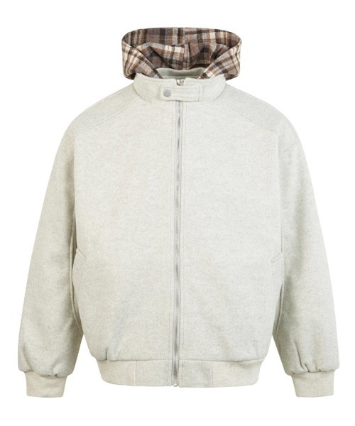 NOWLE（ノウル）の「【NOWLE】チェック柄フード付き スタンドカラー フェイクレイヤード ブルゾン（ブルゾン・メンズ・アッシュ/ブラウン・MEDIUM/LARGE/X-LARGE）」の21枚目の写真