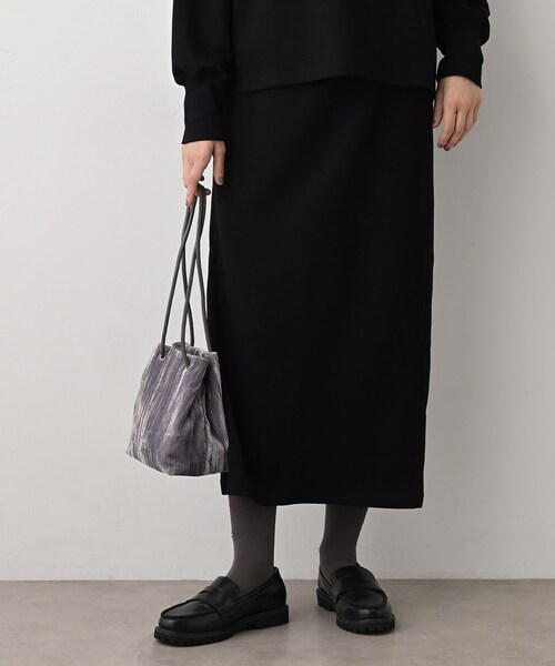 Dessin（デッサン）の「【セットアップ可/洗える】切り替えデザインサイドリブスカート（スカート・レディース・ブラック/ブラウン系その他・01/02）」の2枚目の写真