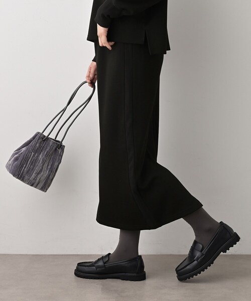 Dessin（デッサン）の「【セットアップ可/洗える】切り替えデザインサイドリブスカート（スカート・レディース・ブラック/ブラウン系その他・01/02）」の4枚目の写真