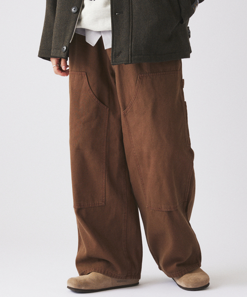 JOURNAL STANDARD relume(ジャーナルスタンダード レリューム)の「フェード ダック ダブルニー イージーパンツ(その他パンツ・メンズ・ブラック系その他/ライトグリーン/ブラウン・LARGE/MEDIUM)」の3枚目の写真